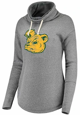 Summit Sportswear Baylor Bears Womens Grey Mabel Funnel Neck Hooded Sweatshirt