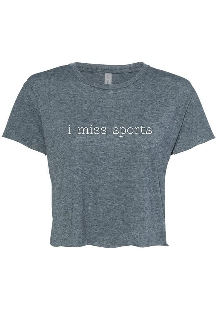 Summit Sportswear RALLY Womens Blue I Miss Sports Short Sleeve T-Shirt