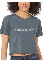 Summit Sportswear RALLY Womens Blue I Miss Sports Short Sleeve T-Shirt