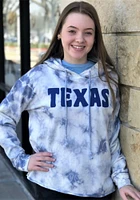 Summit Sportswear Texas Womens Blue Tie Dye Hooded Sweatshirt