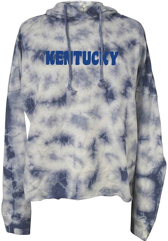 Summit Sportswear Kentucky Womens Blue Tie Dye Hooded Sweatshirt