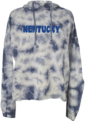 Summit Sportswear Kentucky Womens Blue Tie Dye Hooded Sweatshirt