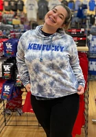 Summit Sportswear Kentucky Womens Blue Tie Dye Hooded Sweatshirt