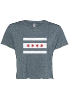 Summit Sportswear Chicago Womens Blue City Flag Short Sleeve T-Shirt