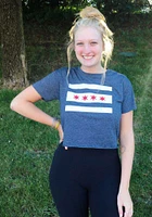 Summit Sportswear Chicago Womens Blue City Flag Short Sleeve T-Shirt