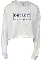 Summit Sportswear Detroit Womens White Box Hooded Sweatshirt