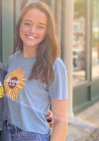 Summit Sportswear Kansas Womens Light Blue Sunflower Short Sleeve T-Shirt