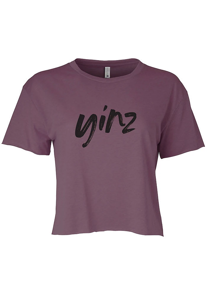 Summit Sportswear Pittsburgh Womens Purple Yinz Short Sleeve T-Shirt