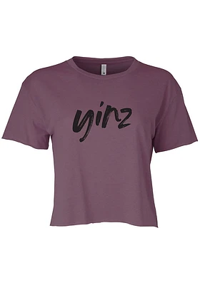 Summit Sportswear Pittsburgh Womens Purple Yinz Short Sleeve T-Shirt