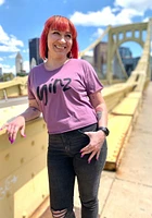 Summit Sportswear Pittsburgh Womens Purple Yinz Short Sleeve T-Shirt