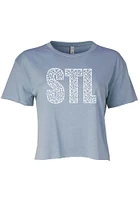 Summit Sportswear St Louis Womens Light Blue STL Short Sleeve T-Shirt
