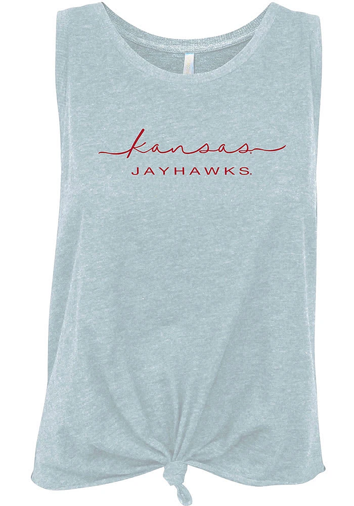 Summit Sportswear Kansas Jayhawks Womens Light Blue Reese Tank Top