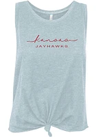 Summit Sportswear Kansas Jayhawks Womens Light Blue Reese Tank Top