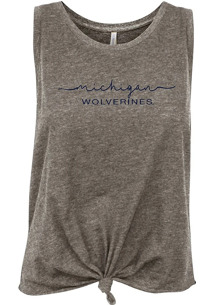 Summit Sportswear Michigan Wolverines Womens Grey Reese Tank Top