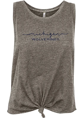 Summit Sportswear Michigan Wolverines Womens Grey Reese Tank Top