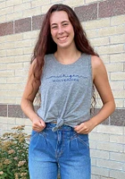 Summit Sportswear Michigan Wolverines Womens Grey Reese Tank Top