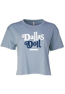 Rally Dallas Ft Worth Womens Light Blue Doll Short Sleeve T-Shirt