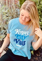 Summit Sportswear Kansas City Womens Light Blue Vibes Short Sleeve T-Shirt