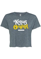 Summit Sportswear Kansas Womens Blue Original Short Sleeve T-Shirt