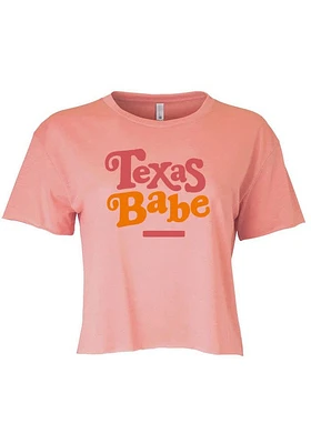 Summit Sportswear Texas Womens Pink Babe Short Sleeve T-Shirt
