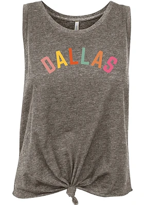 Summit Sportswear Dallas Ft Worth Womens Grey Multi Color Tank Top