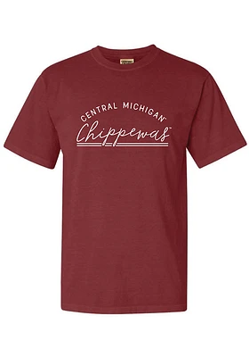 Summit Sportswear Central Michigan Chippewas Womens Maroon New Basic Short Sleeve T-Shirt