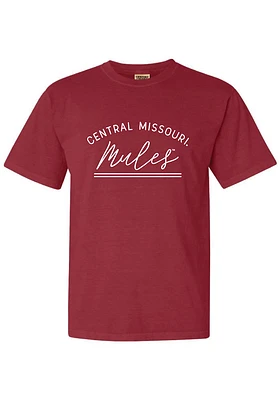 Summit Sportswear Central Missouri Mules Womens Red New Basic Short Sleeve T-Shirt