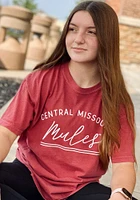 Summit Sportswear Central Missouri Mules Womens Red New Basic Short Sleeve T-Shirt