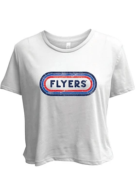 Summit Sportswear Dayton Flyers Womens White Ombre Oval Short Sleeve T-Shirt