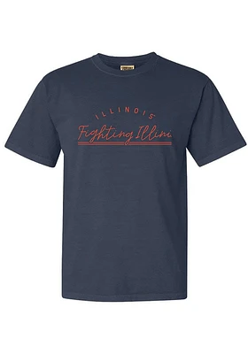Summit Sportswear Illinois Fighting Illini Womens Navy Blue New Basic Short Sleeve T-Shirt