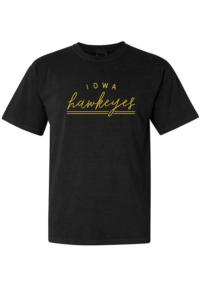Summit Sportswear Iowa Hawkeyes Womens Black New Basic Short Sleeve T-Shirt
