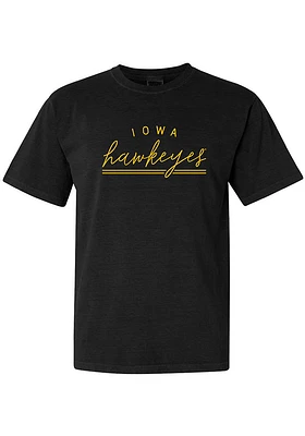 Summit Sportswear Iowa Hawkeyes Womens Black New Basic Short Sleeve T-Shirt