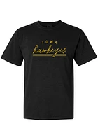 Summit Sportswear Iowa Hawkeyes Womens Black New Basic Short Sleeve T-Shirt