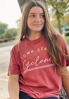 Summit Sportswear Iowa State Cyclones Womens Cardinal New Basic Short Sleeve T-Shirt