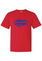 Summit Sportswear Kansas Jayhawks Womens Red Star Short Sleeve T-Shirt