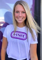 Summit Sportswear K-State Wildcats Womens White Ombre Oval Short Sleeve T-Shirt
