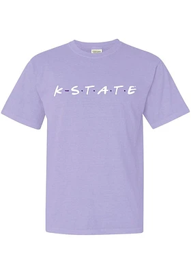Summit Sportswear K-State Wildcats Womens Lavender Wordmark Dots Short Sleeve T-Shirt