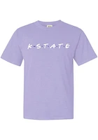 Summit Sportswear K-State Wildcats Womens Lavender Wordmark Dots Short Sleeve T-Shirt