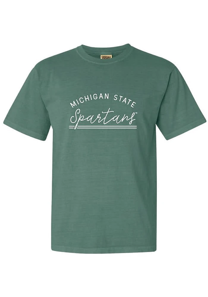 Summit Sportswear Michigan State Spartans Womens Green New Basic Short Sleeve T-Shirt