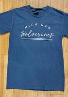 Summit Sportswear Michigan Wolverines Womens Blue New Basic Short Sleeve T-Shirt