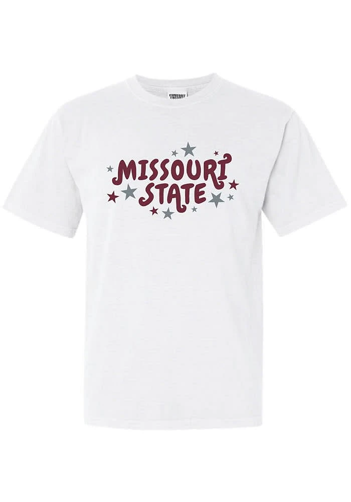 Summit Sportswear Missouri State Bears Womens White Star Short Sleeve T-Shirt