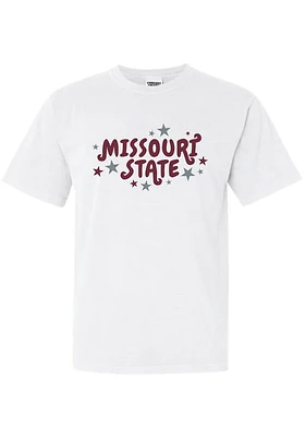 Summit Sportswear Missouri State Bears Womens White Star Short Sleeve T-Shirt