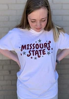 Summit Sportswear Missouri State Bears Womens White Star Short Sleeve T-Shirt