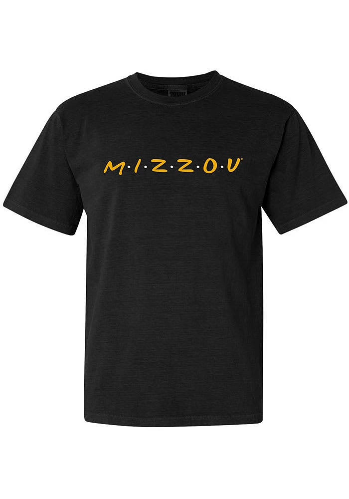 Summit Sportswear Missouri Tigers Womens Black Wordmark Dots Short Sleeve T-Shirt