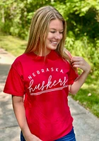 Summit Sportswear Nebraska Cornhuskers Womens Red New Basic Short Sleeve T-Shirt