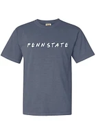 Summit Sportswear Penn State Nittany Lions Womens Navy Blue Wordmark Dots Short Sleeve T-Shirt