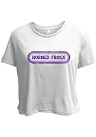 Summit Sportswear TCU Horned Frogs Womens White Ombre Oval Short Sleeve T-Shirt
