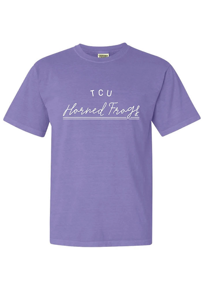 Summit Sportswear TCU Horned Frogs Womens Lavender New Basic Short Sleeve T-Shirt