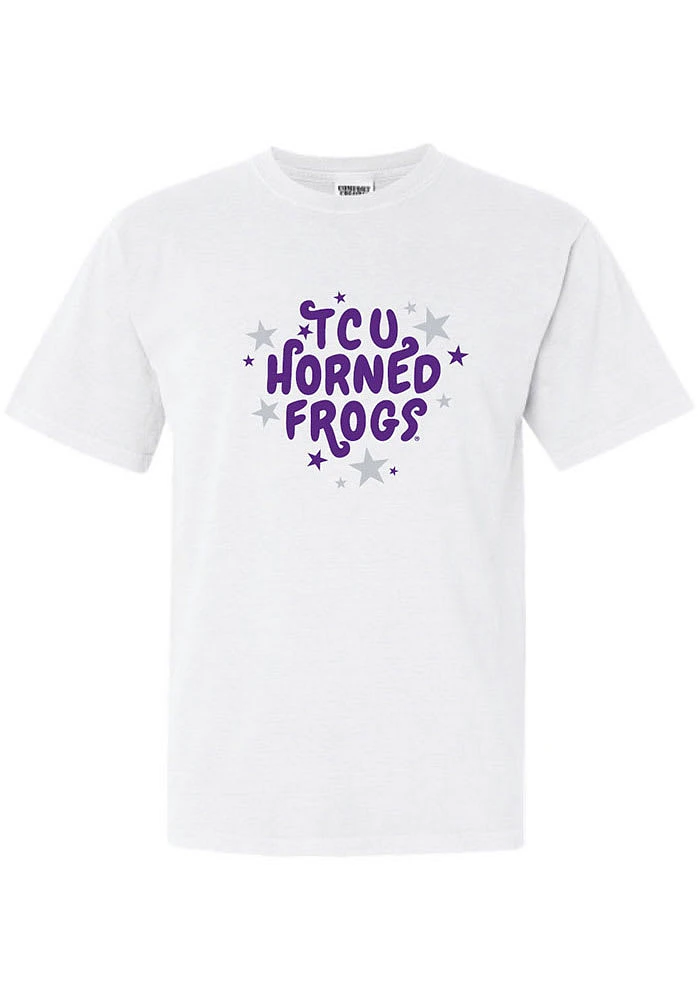Summit Sportswear TCU Horned Frogs Womens White Star Short Sleeve T-Shirt