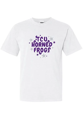 Summit Sportswear TCU Horned Frogs Womens White Star Short Sleeve T-Shirt